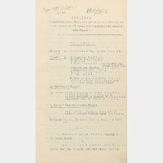 Protokol o mimořádné (smuteční) schůzi Bankovního výboru konané 20. února 1923