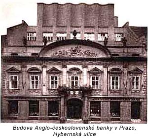 Budova Anglo-československé banky v Praze, Hybernská ulice; Anglo-československá banka building in Prague, Hybernská Street