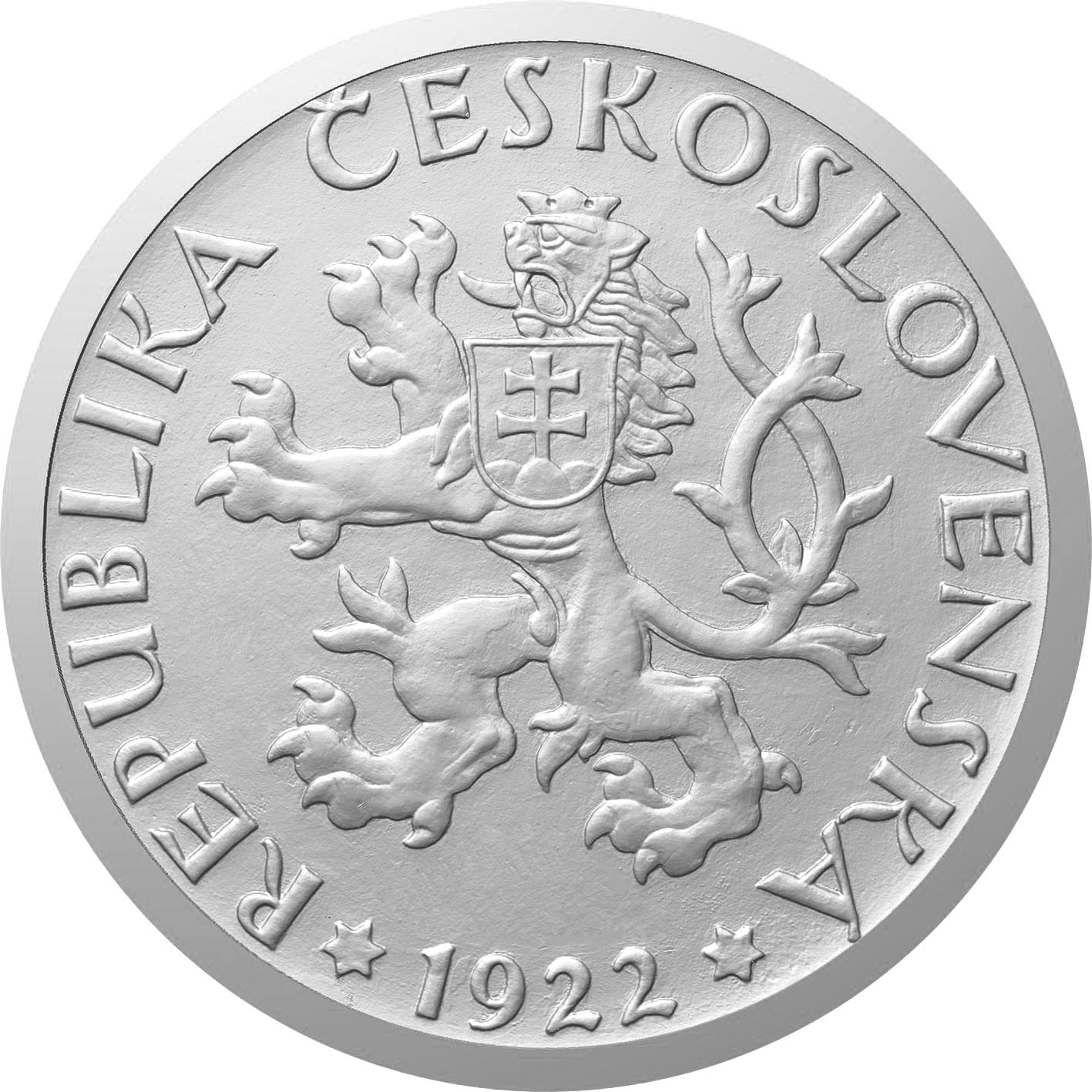 Koruna československá s ročníkem 1922