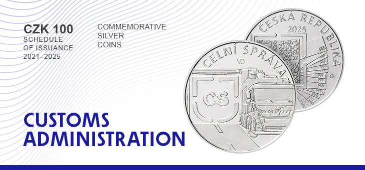 banner – Commemorative silver coin depicting the Customs Administration