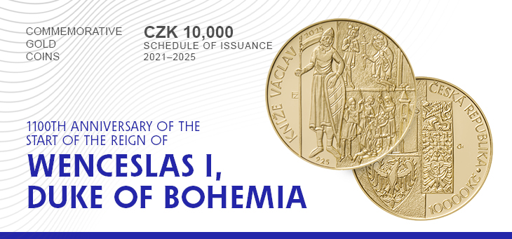 banner – PR – Gold coin to mark the 1100th anniversary of the start of the reign of Wenceslas I, Duke of Bohemia