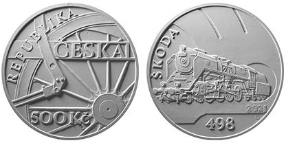 PSM s hologramem „Parní lokomotiva Škoda 498 Albatros“ – realizace (1. cena)