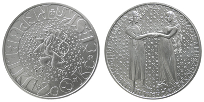 PSCommemorative silver coin to mark the 700th anniversary – John of Luxembourg’s marriage to Elisabeth of Premyslides