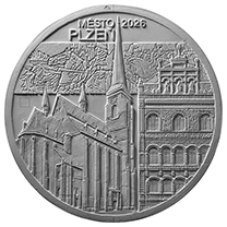 ZM Městská památková rezervace Plzeň – technická příprava platidla – rub - realizace (1. cena)