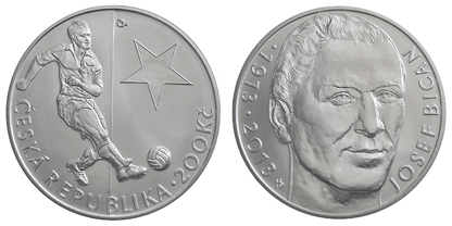 Commemorative silver coin to mark the 100th anniversary of the birth of Josef Bican