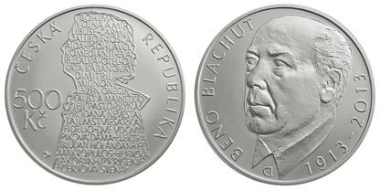 Commemorative silver coin to mark the 100th anniversary of the birth of Beno Blachut
