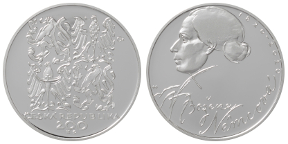 Commemorative silver coin to mark the 200th anniversary of the birth of Božena Němcová