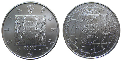 Commemorative silver coin to mark the 600th anniversary - Construction of the Astronomical Clock in Prague's Old Town