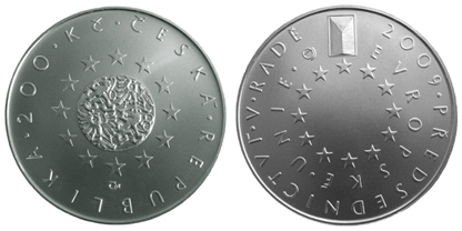 Commemorative silver coin to mark the Czech Presidency of the EU Council