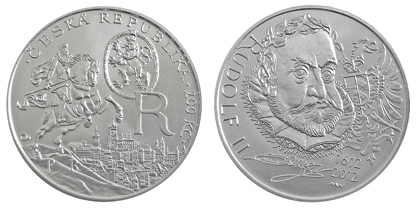 Commemorative silver coin to mark the 400th anniversary of the death of Rudolf II.