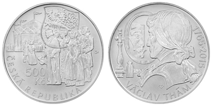 Commemorative silver coin to mark the 250th anniversary of the birth of Václav Thám