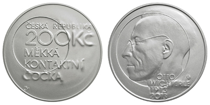 Commemorative silver coin to mark the 100th anniversary of the birth of Otto Wichterle