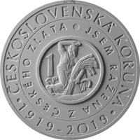 Pamětní bimetalová 2 000 Kč mince 100. výročí zavedení československé koruny – rub