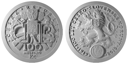 Zlatá 100 000 000 Kč mince ke 100 letům česko-slovenské koruny – technická příprava platidla