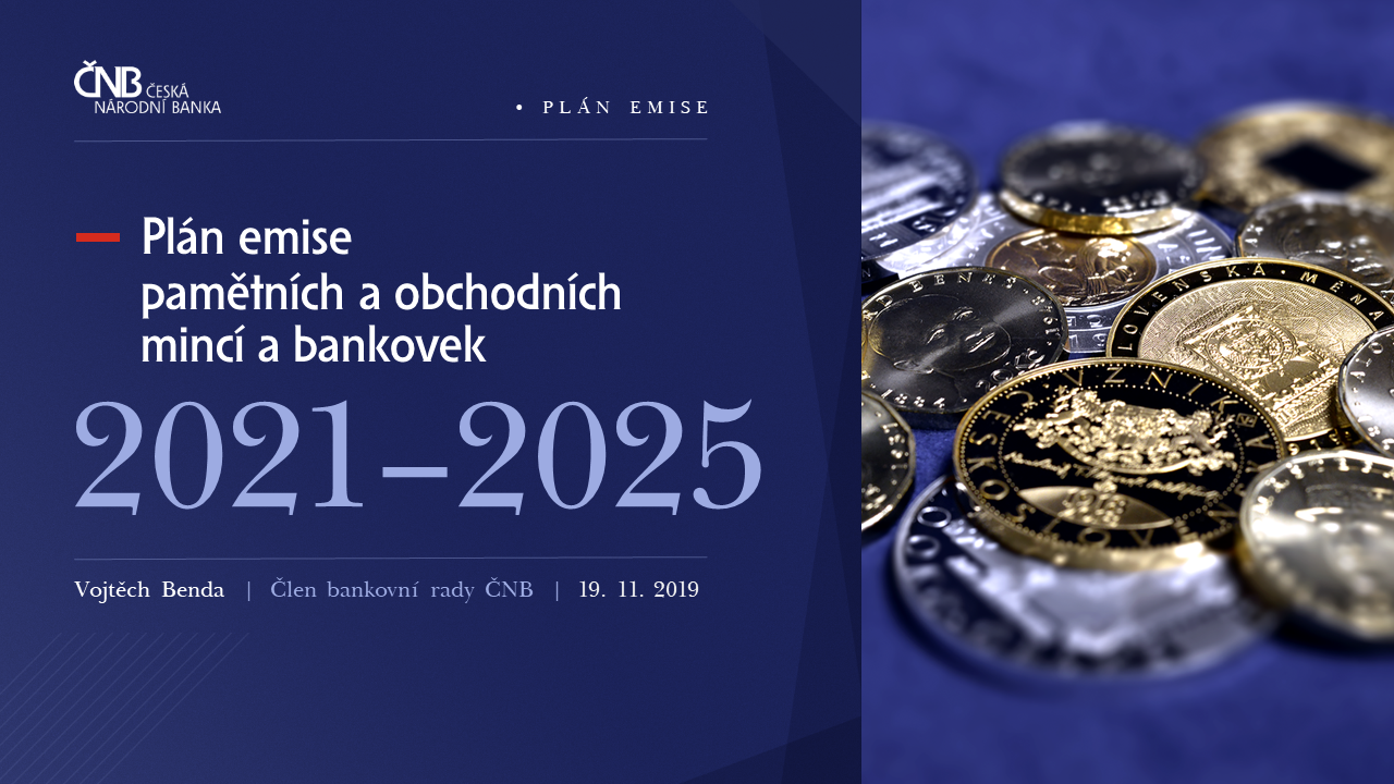 Plán emise pamětních mincí v letech 2021–2025