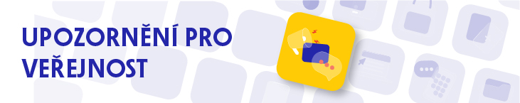 Banner – Upozornění pro veřejnost