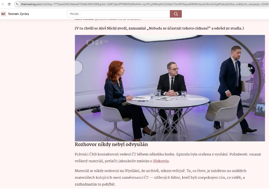 Upozornění na podvodná videa a fotografie vytvořené AI (SEGURO MALEDOXY, platforma Ziskotria aj.)