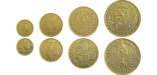 Zlaté mince Karel IV.