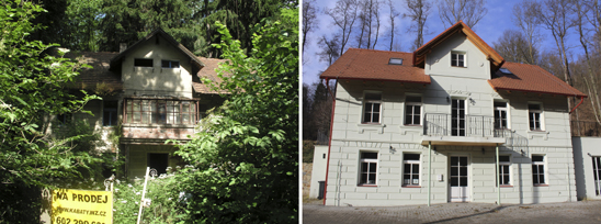Podměstský mlýn v Kabátech, Schmausovo bydliště v letech 1922–1966 (stav v roce 2007 a v roce 2016).