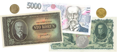 T. G. Masaryk na našich bankovkách a mincích