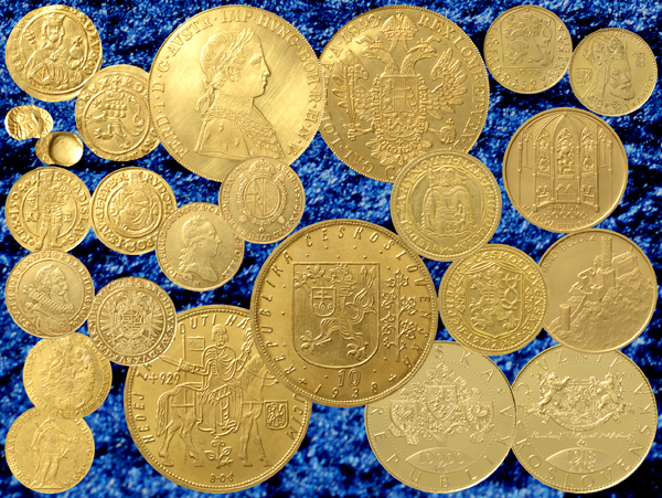 Ukázky z vystavených mincí