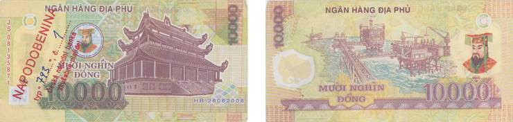 Příklad rituálních peněz v grafické úpravě eurobankovek