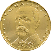 Oběžné mince 20 Kč – T. G. Masaryk