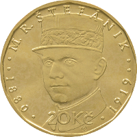 Oběžné mince 20 Kč – M. R. Štefánik