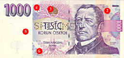 1000 CZK - face side - 1996